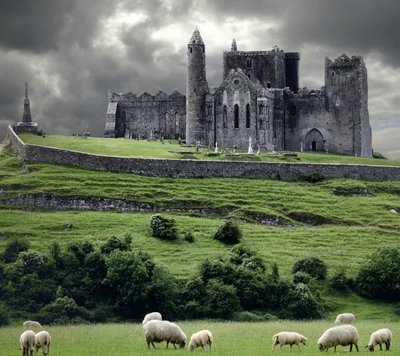 château, irlande, orageux