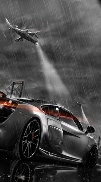 aircraft, audi, car, game wallpaper