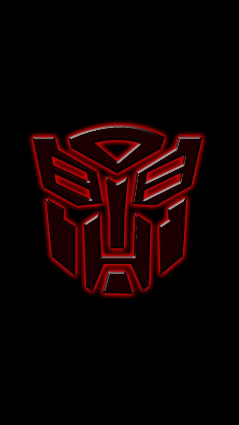 Крупный план красного и черного логотипа на черном фоне (логотип, трансформеры, transformers)