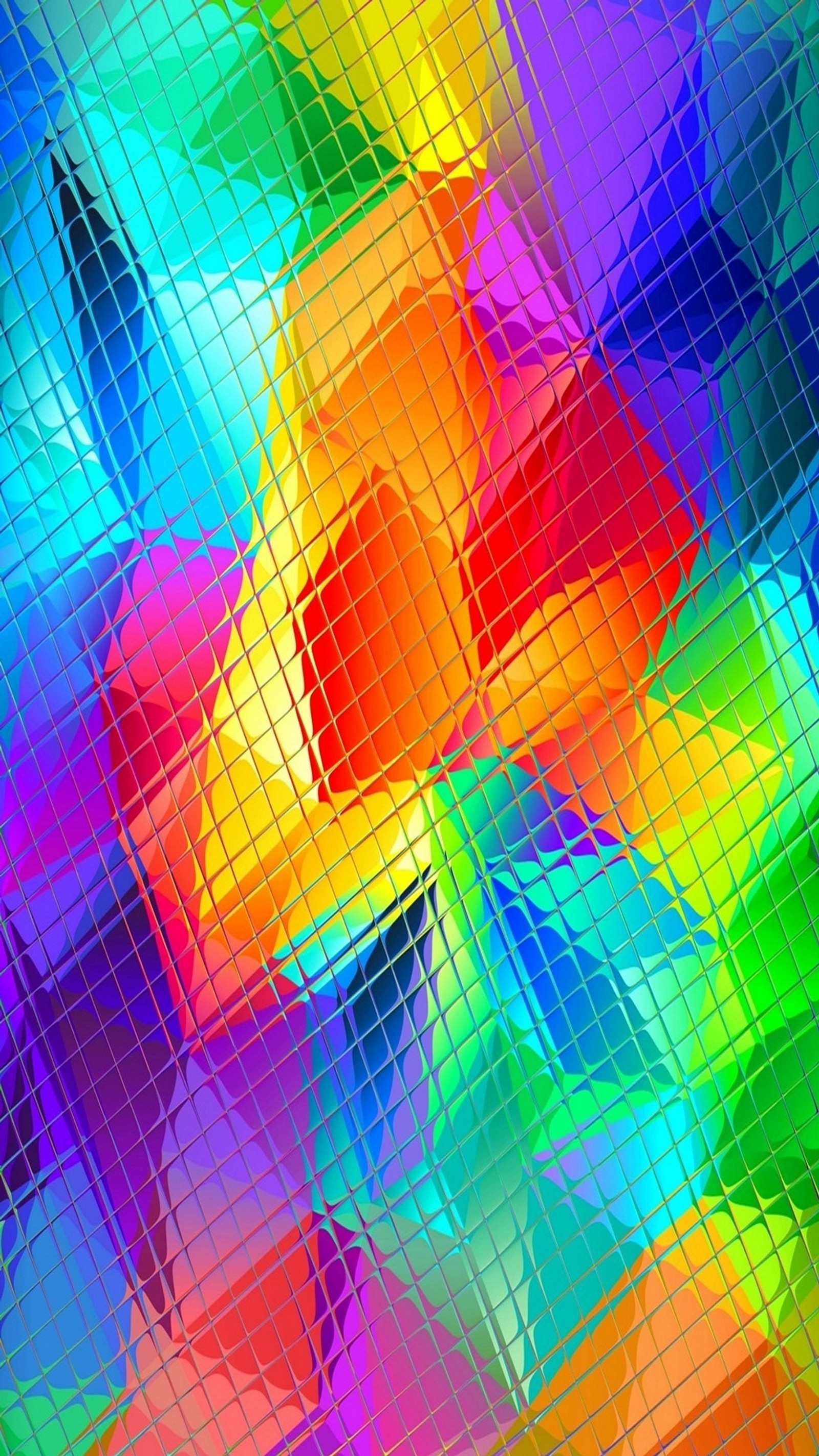 Brightly colored abstract background with a meshed design (crystal, galaxy, s5, samsung)