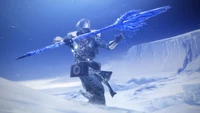 Destiny 2 Warlock Shadebinder in Aktion mit Eislanze