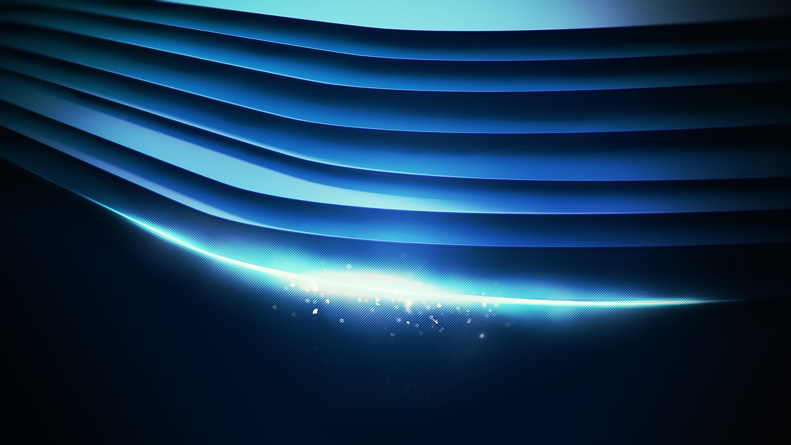 A blue abstract background with a curved wave and light (abstract art, blue, light, electric blue, line)