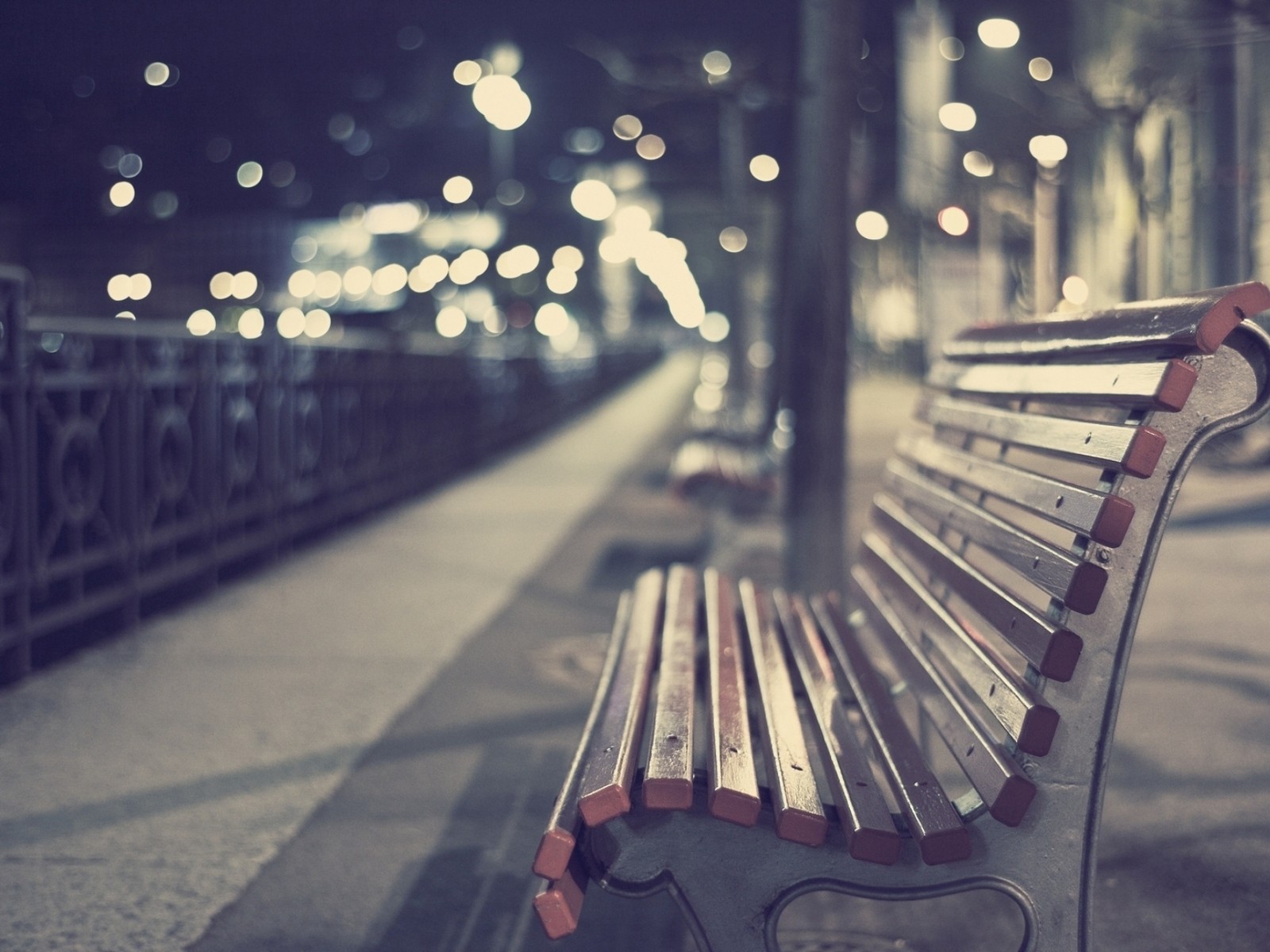 bench, light, night, evening, sunlight wallpaper