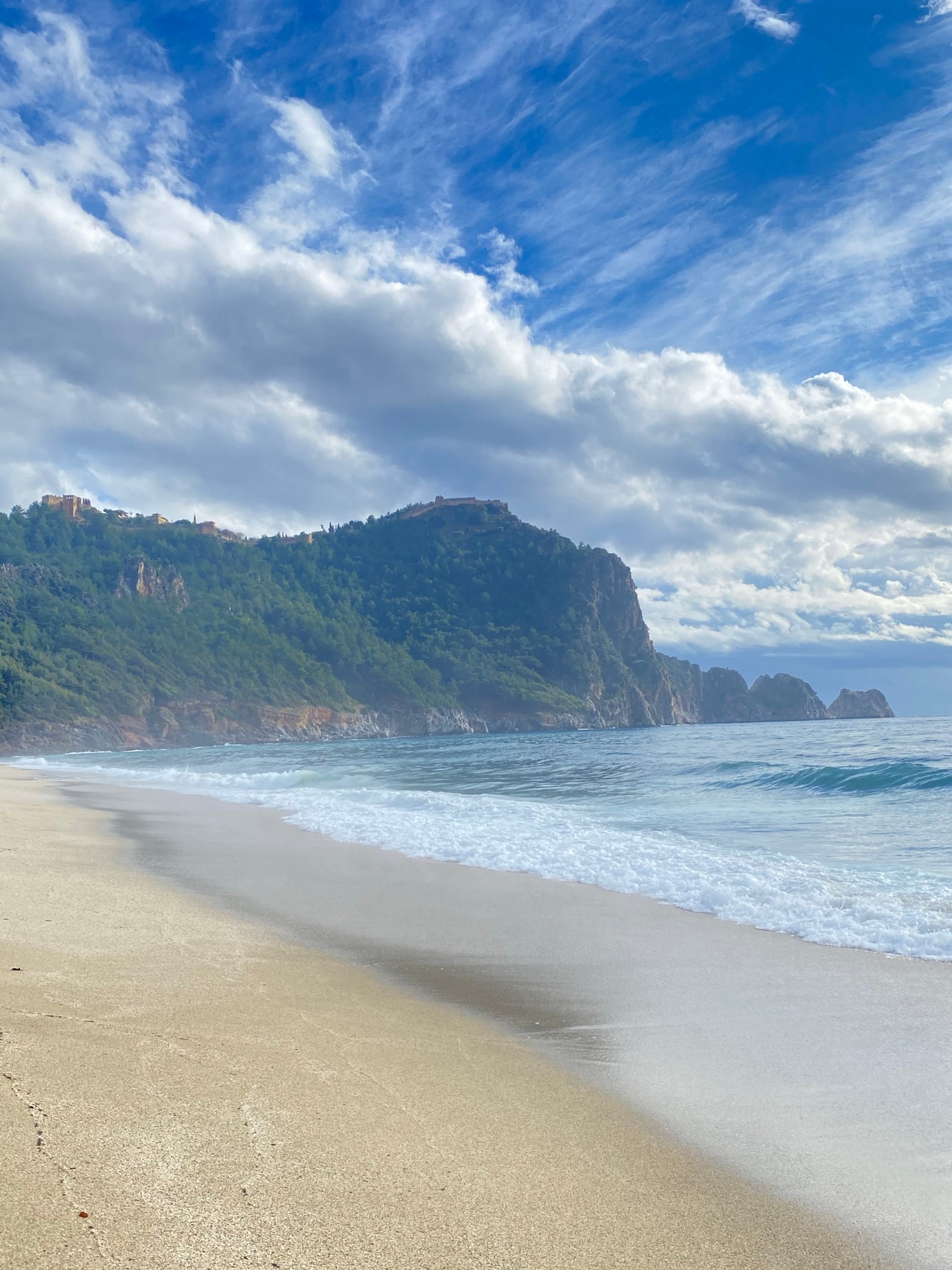 kleopatra beach, cloud, water, mountain, natural landscape wallpaper