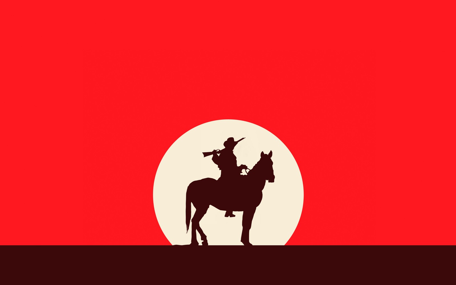 Un gros plan d'une personne montant à cheval devant un soleil (rouge, silhouette, illustration, logo, graphiques)