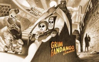 grim fandango, adventure game, illustration, poster, resident evil wallpaper