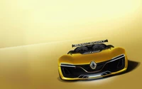 Conceito de carro esportivo Renault: design amarelo ousado e estética de ponta