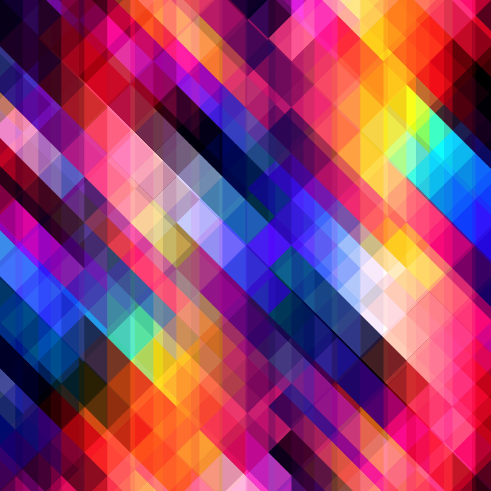 A colorful abstract background with a lot of squares (colorful background, illustration, pattern, geometric, triangle)