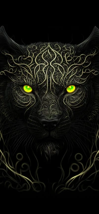 panthera, darkness, art, felidae, whiskers wallpaper