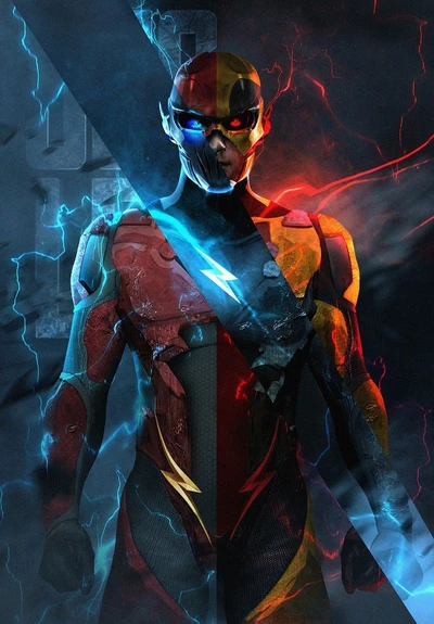 флэш, the flash, dc comics, искусство, электрический синий