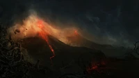 types of volcanic eruptions, volcano, lava, volcanic ash, volcanic landform wallpaper