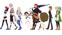 Character Ensemble from 'DanMachi': Heroes and Allies in Adventure