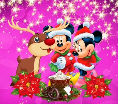 Mickey Mouse y sus amigos celebran la Navidad con alegría