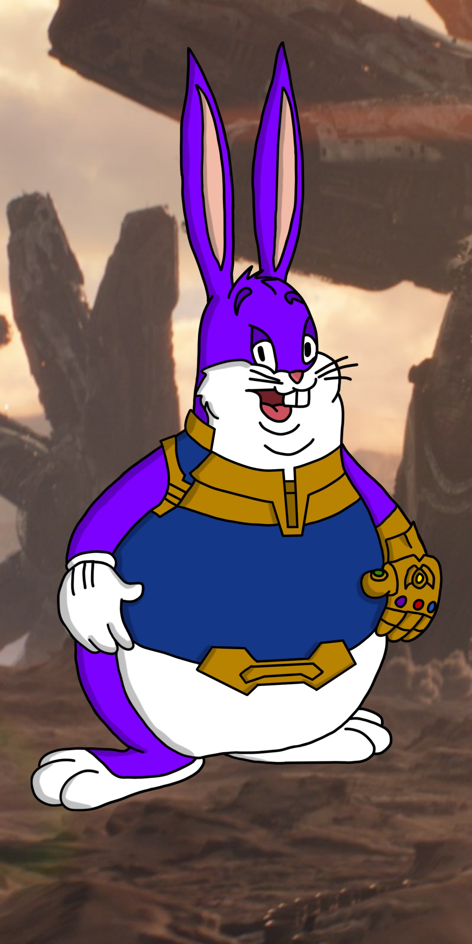 Téléchargez le fond d'écran big chungus, thanos, vengeur, avengers infinity war, infinity war