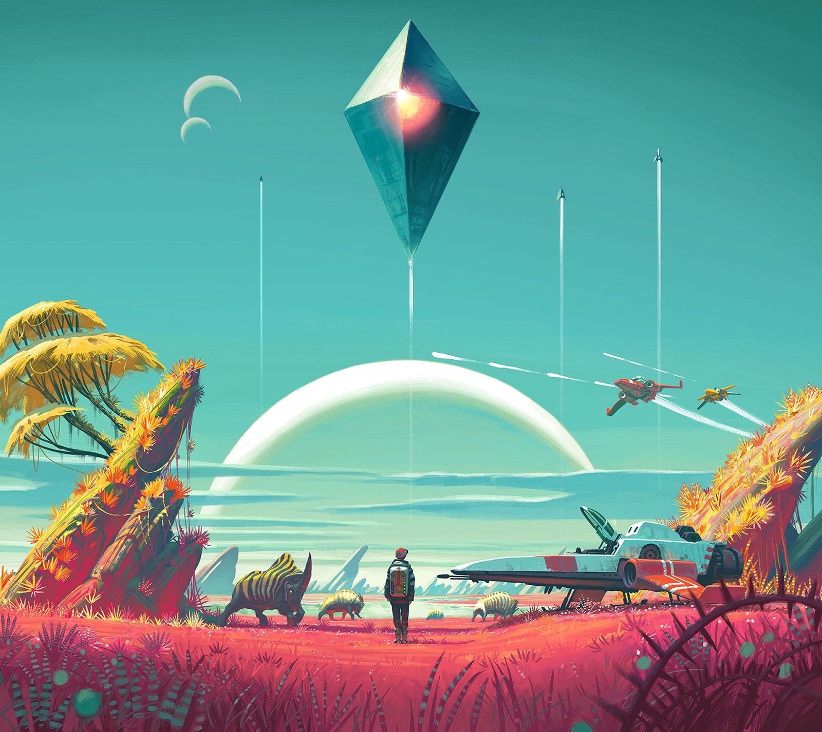 Baixar papel de parede jogo, no mans sky, pc, ps4, jogo de vídeo