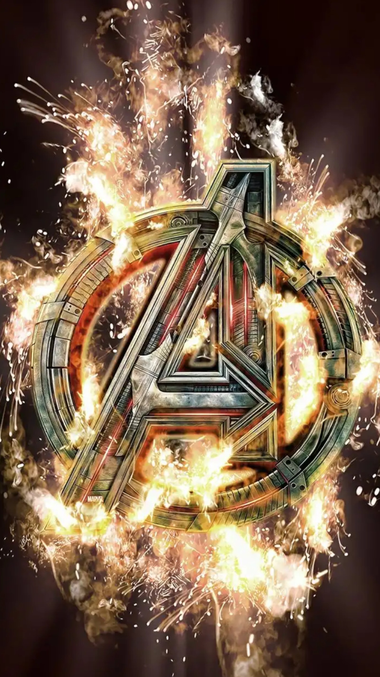 Baixar papel de parede vingadores, avengers, explosões, fogos de artifício, logotipo