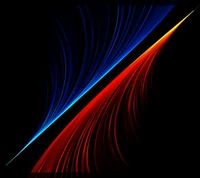 Dynamic Contrast of Blue and Red Flames in Abstract Design