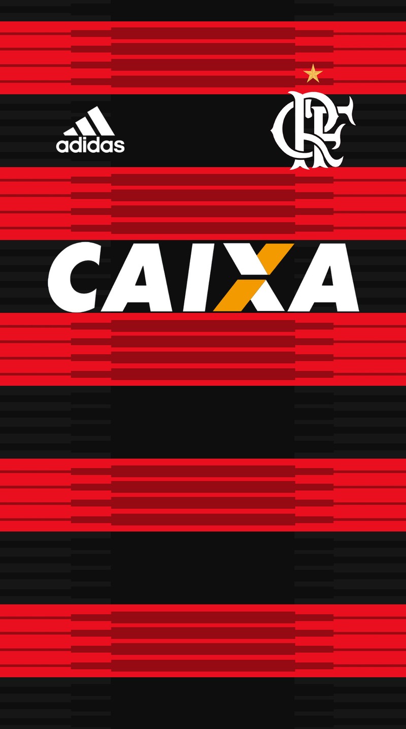 Красная и черная футбольная футболка с надписью caxaa (фламенго, flamengo, бразилия, бразилейрао, brasileirao)