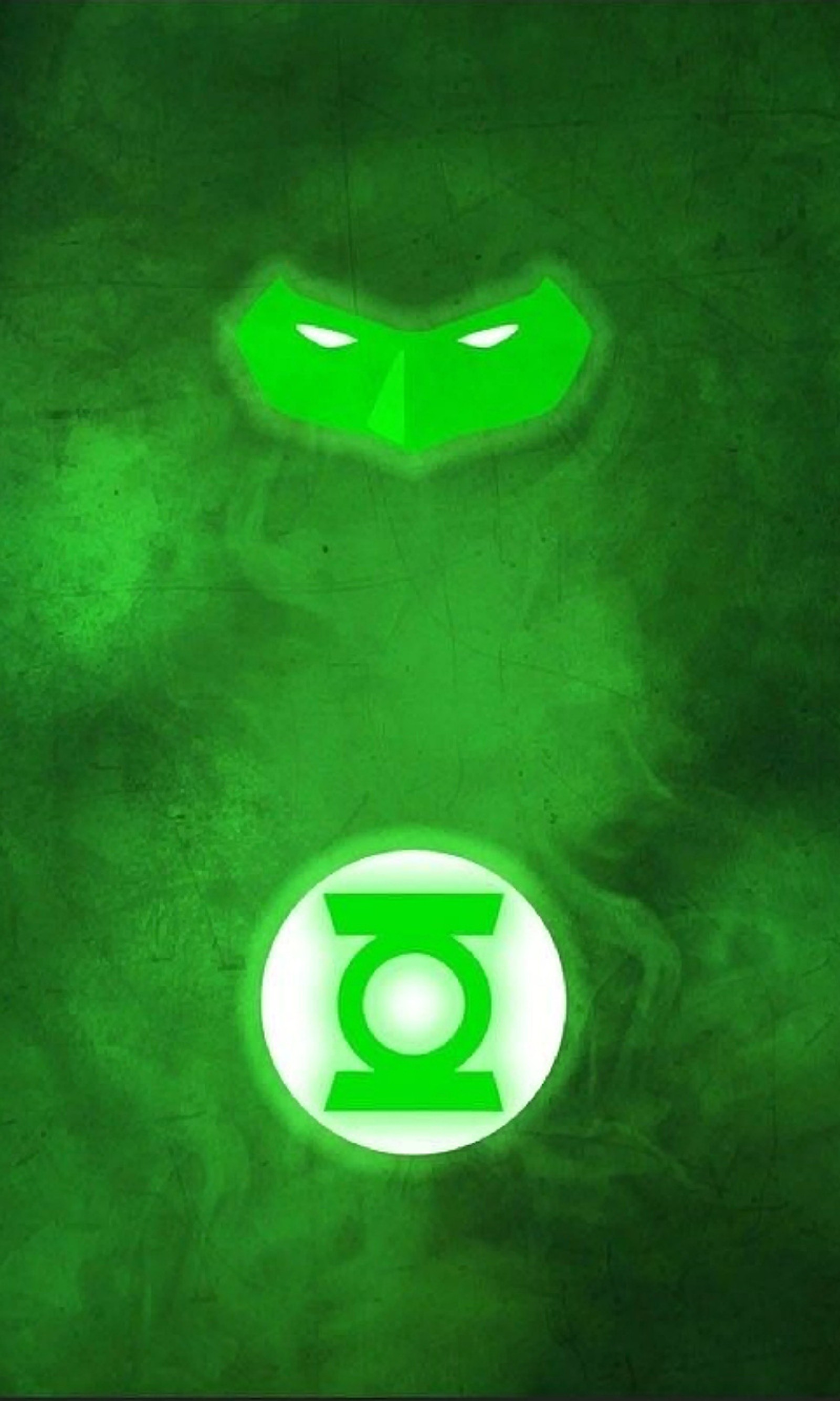 Nahaufnahme des logos von green lantern auf grünem hintergrund (comic, comics, grün, held, laterne)