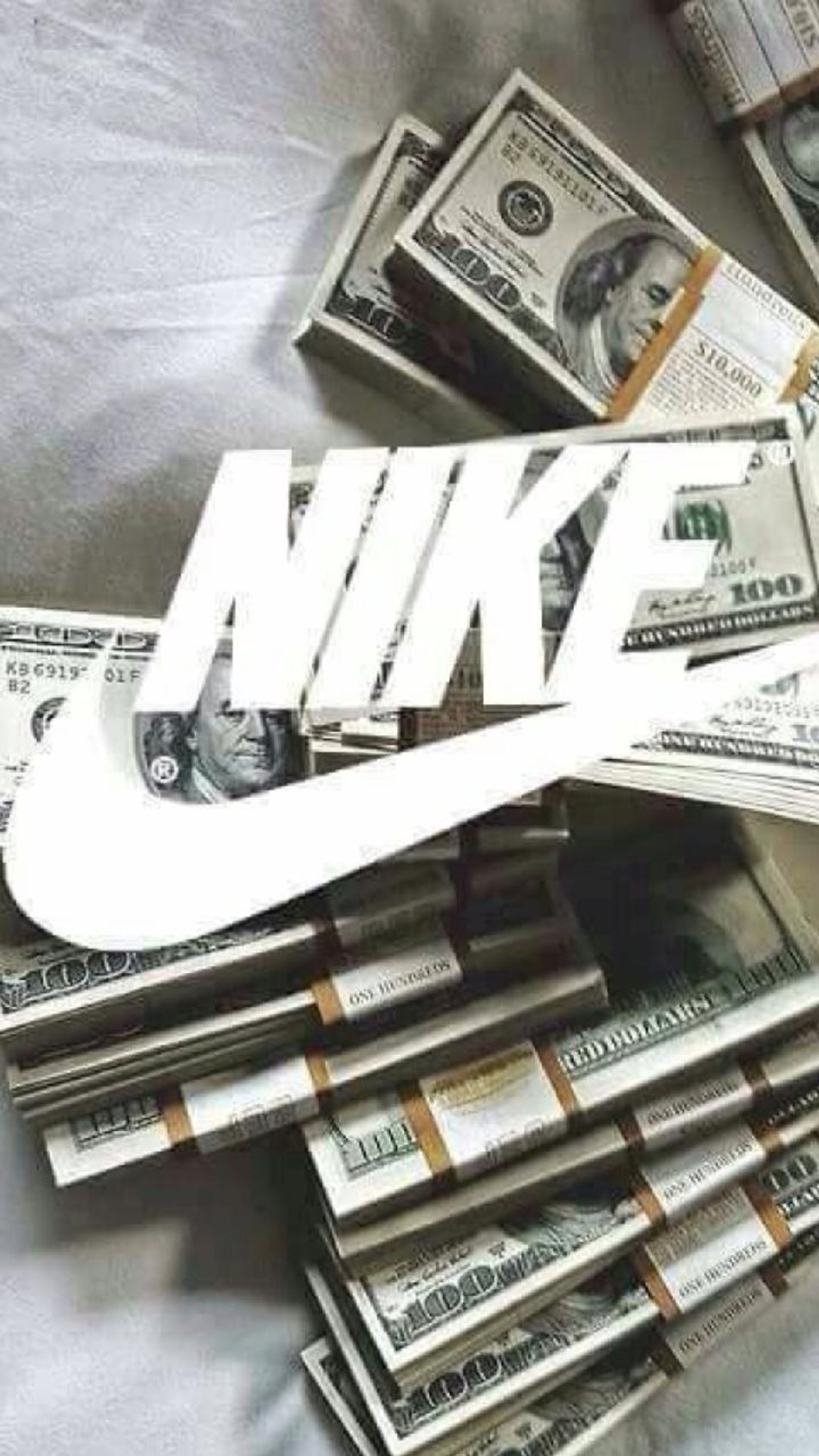 Скачать обои деньги, nike, nike money