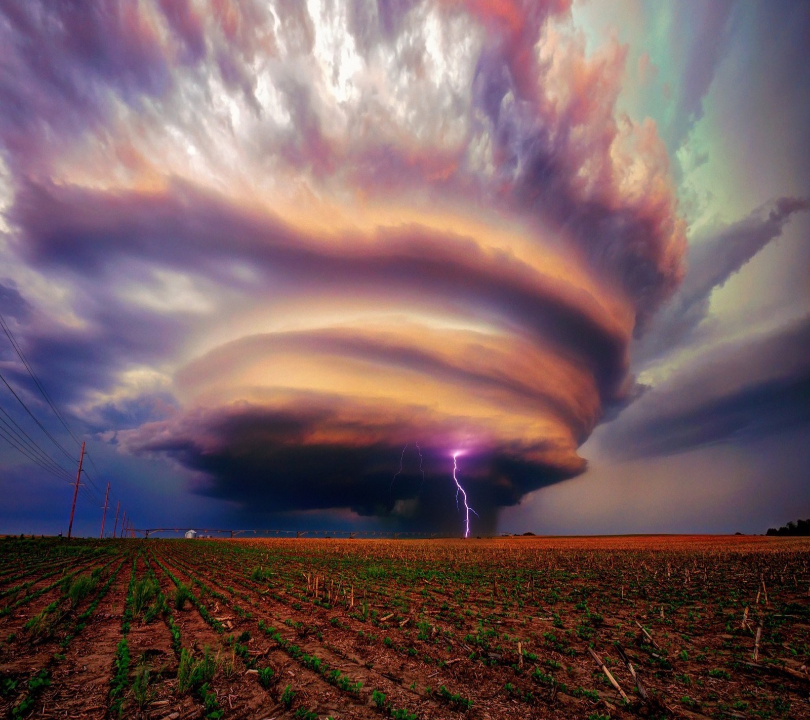 Descargar fondo de pantalla relámpago, naturaleza, tornado