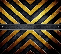 Grunge Metal Texture with Bold Golden Stripes