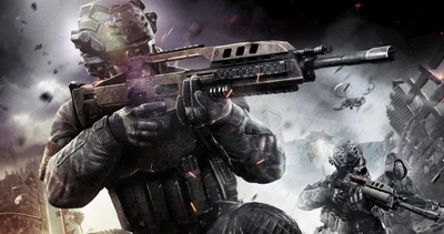 Интенсивная боевая сцена из серии Call of Duty: Black Ops