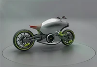 Conception de moto futuriste avec des lignes épurées et une technologie innovante