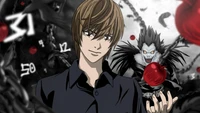 death note, light yagami, fan art, anime, 4k wallpaper