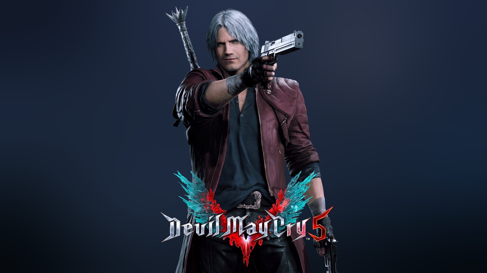 Скачать обои данте, dante, пистолет, дьявол может плакать 5, devil may cry 5