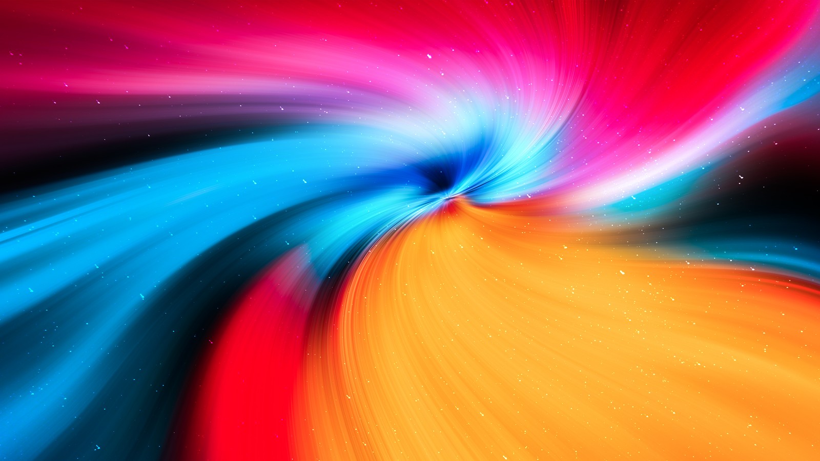 A colorful swirl of light and stars in the background (abstract art, colored, art, colorfulness, water)