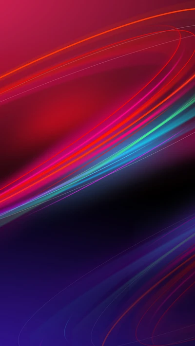 Vibrant Abstract Light Trails on a Dark Background