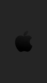 Black Apple Logo on Dark Background