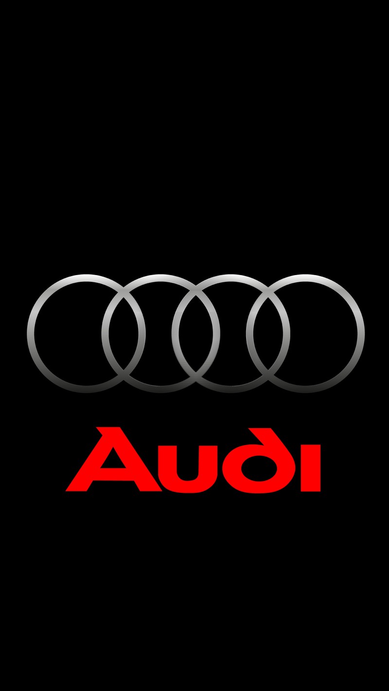 Логотип audi на черном фоне (amoled, audi, бренды, машина)