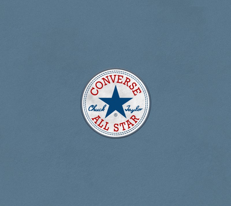 Логотип converse all star на синем фоне (все звезды, бренд, converse, логотип, спортивная одежда)