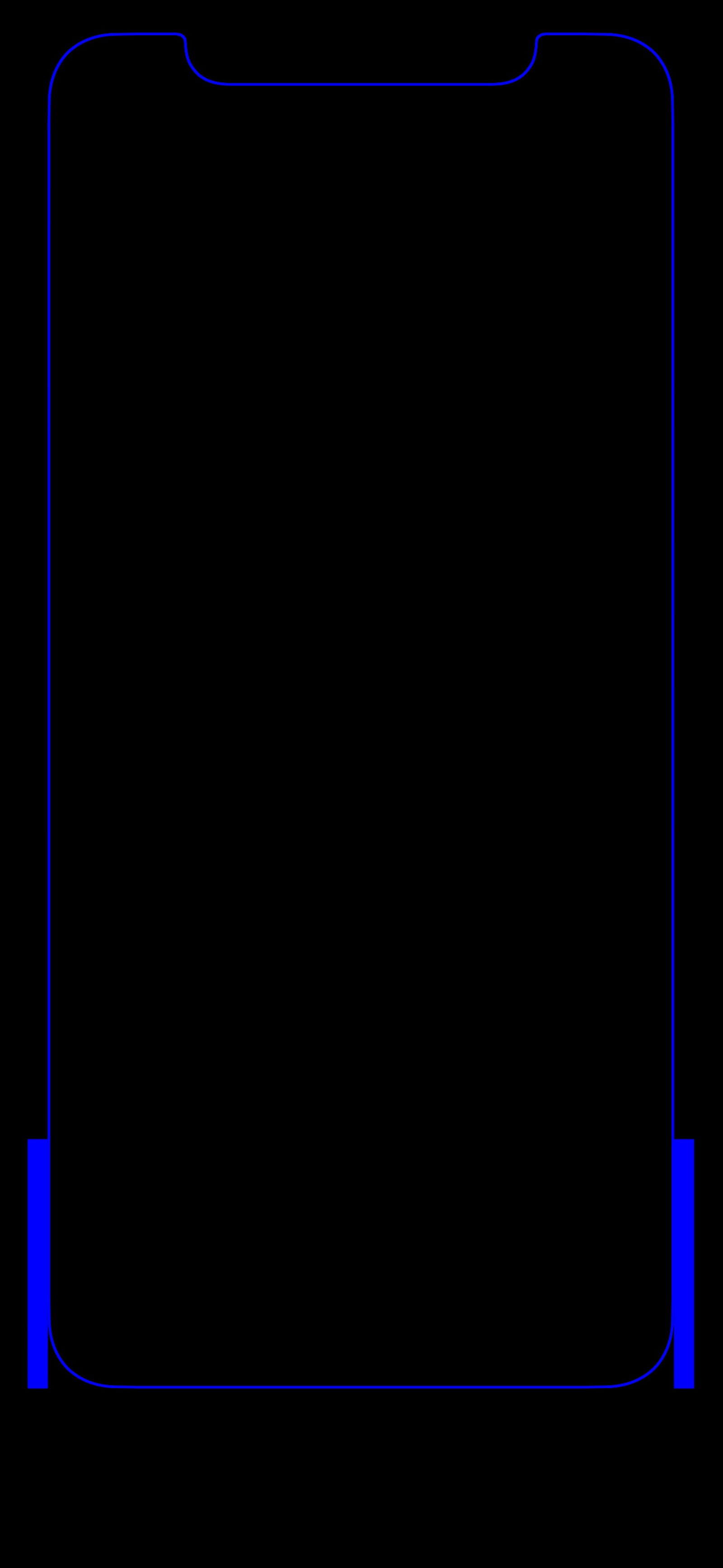 A close up of a black and blue picture of a suitcase (black, blue, border, edge, iphonex)