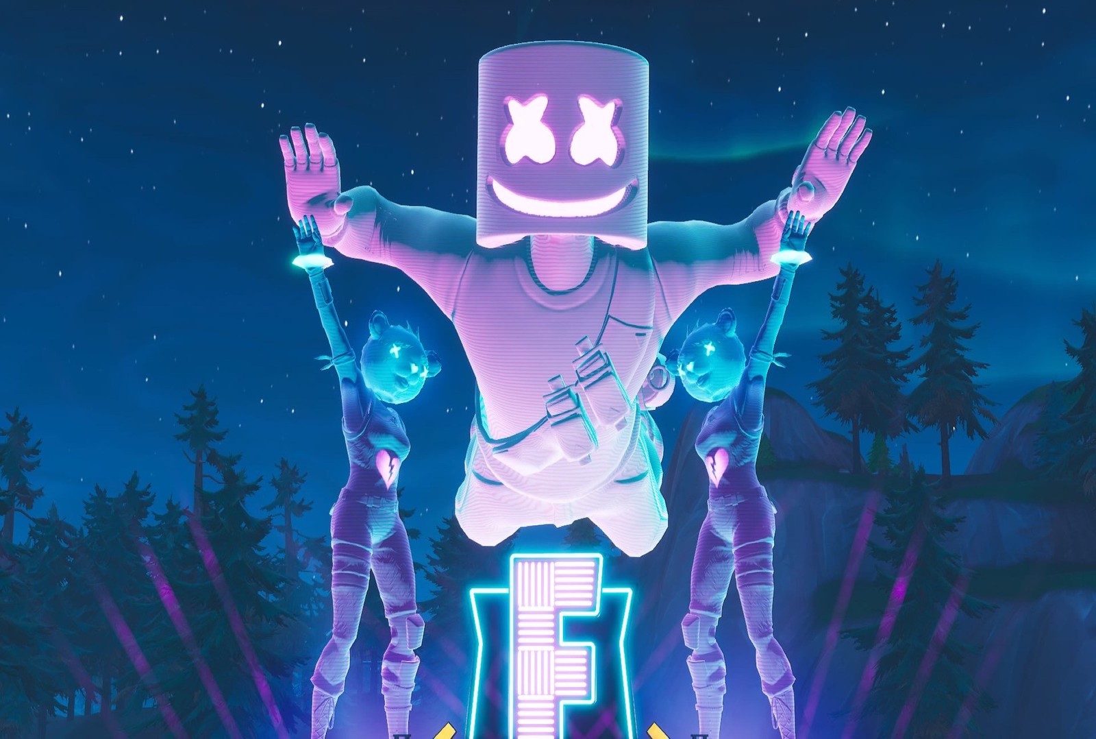 Descargar fondo de pantalla negro, concierto, evento, fortnite, halloween