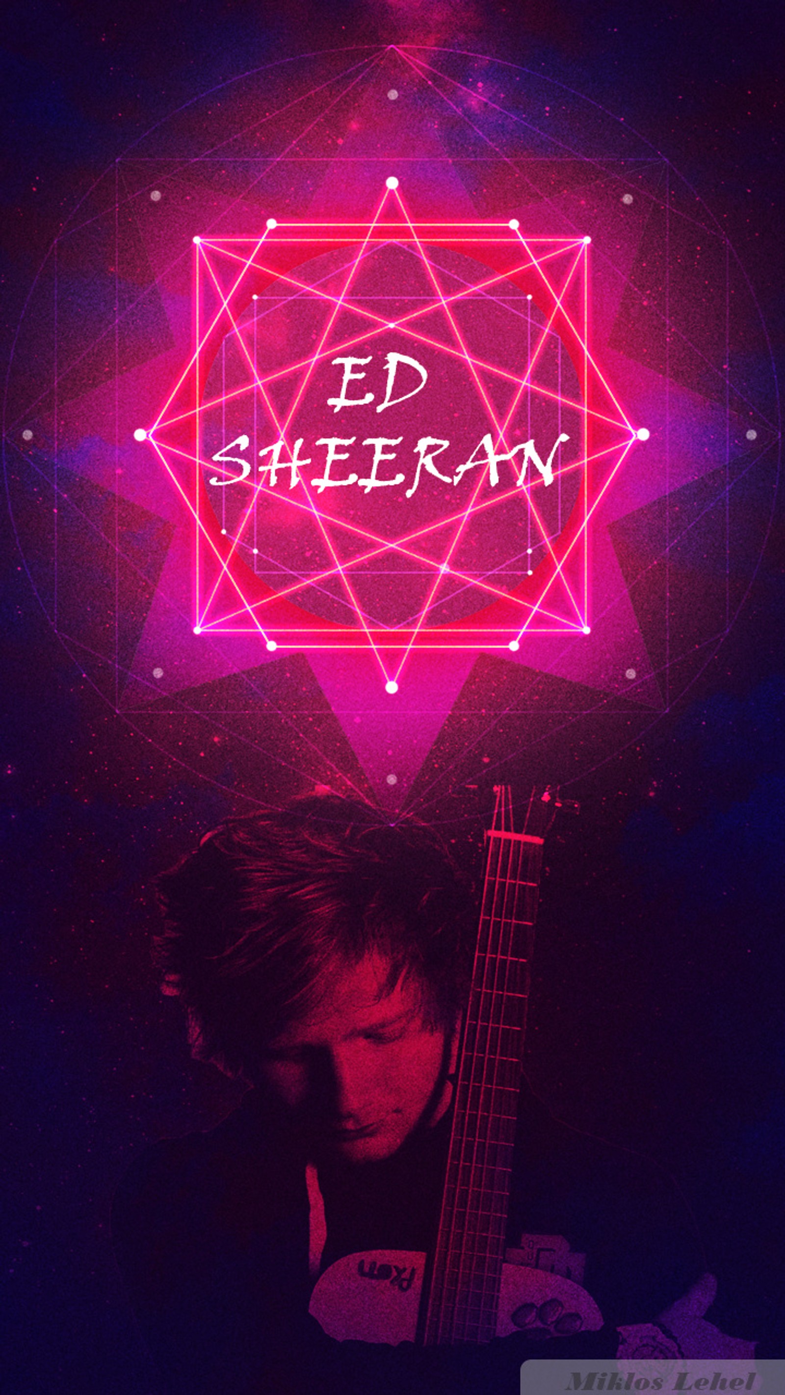 Baixar papel de parede artista, colorido, ed sheeran, violão, música