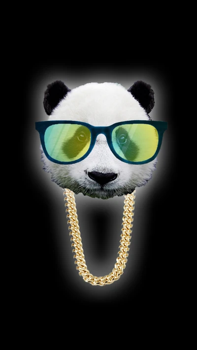 noir, drôle, panda