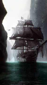 bateau, pirate, pirates, mer, navire