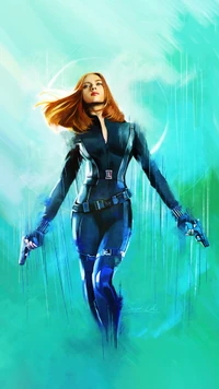 scarlett johansson, captain america the winter soldier, bucky barnes, action, latex clothing wallpaper