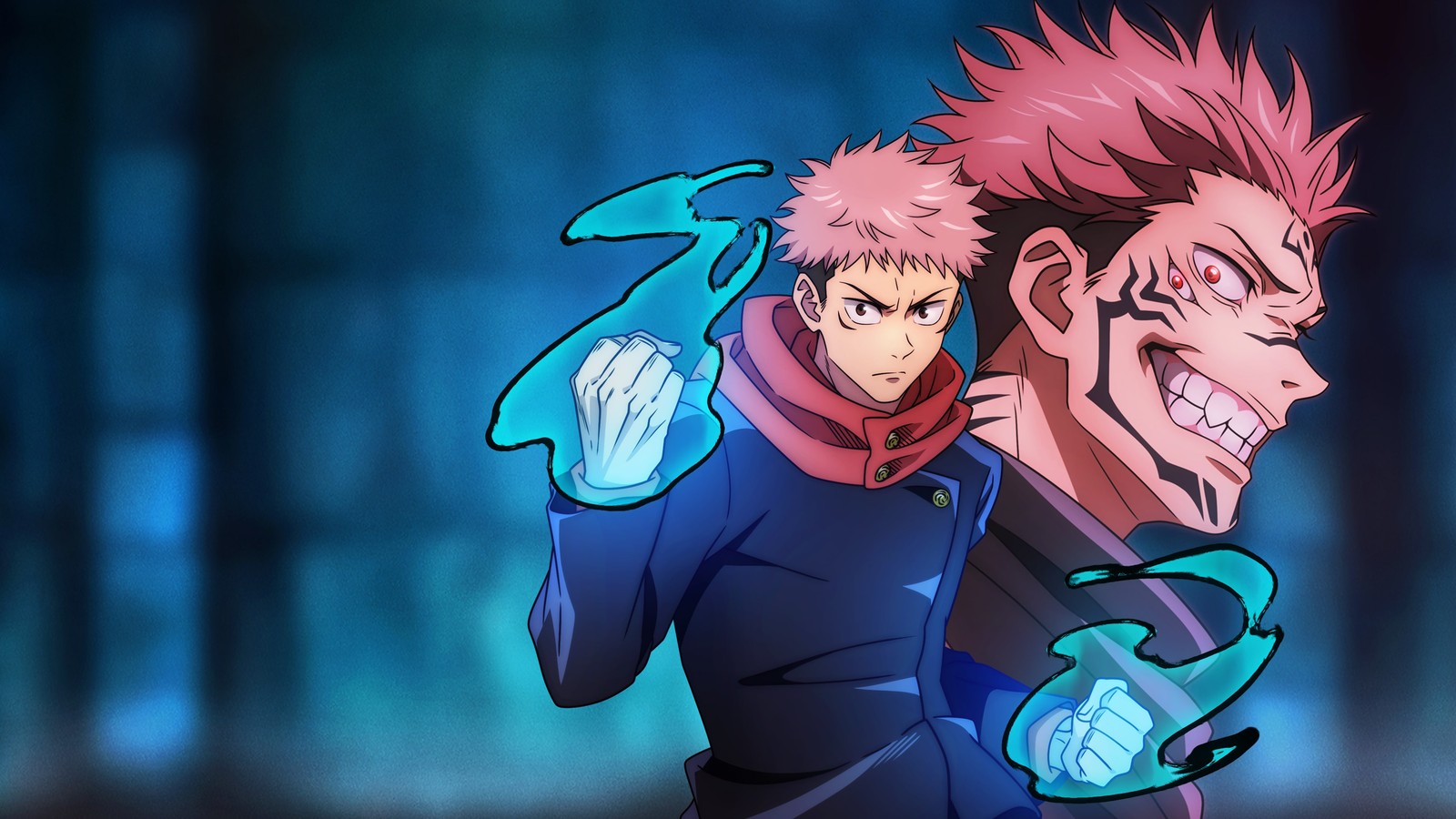 Две аниме-персонажа обнялись (jujutsu kaisen cursed clash, игры 2024, playstation 5, playstation 4, nintendo switch)