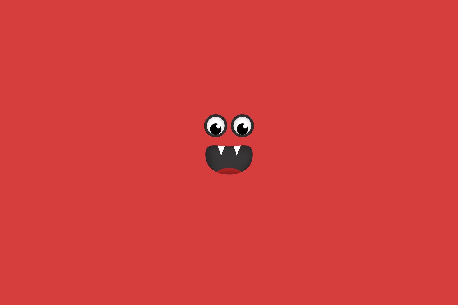 Un primer plano de un fondo rojo con un monstruo de dibujos animados (corazón, rojo, logotipo, icono, gráficos)