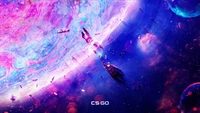 Cosmic Showdown: CS:GO Bomb Defusal in an Abstract Universe