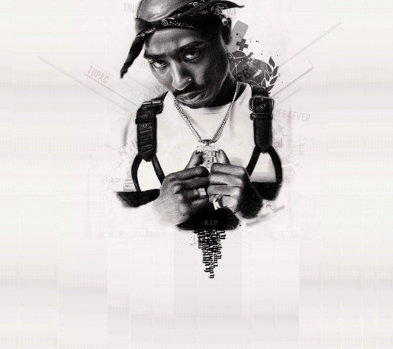 Крупный план мужчины с ножом и ножом в руке (2pac, shakur, тупак, tupac)