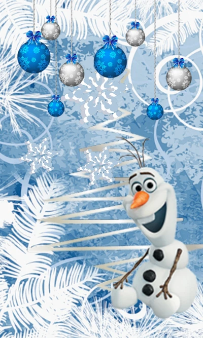 natal, decoração, frozen, alegre, boneco de neve