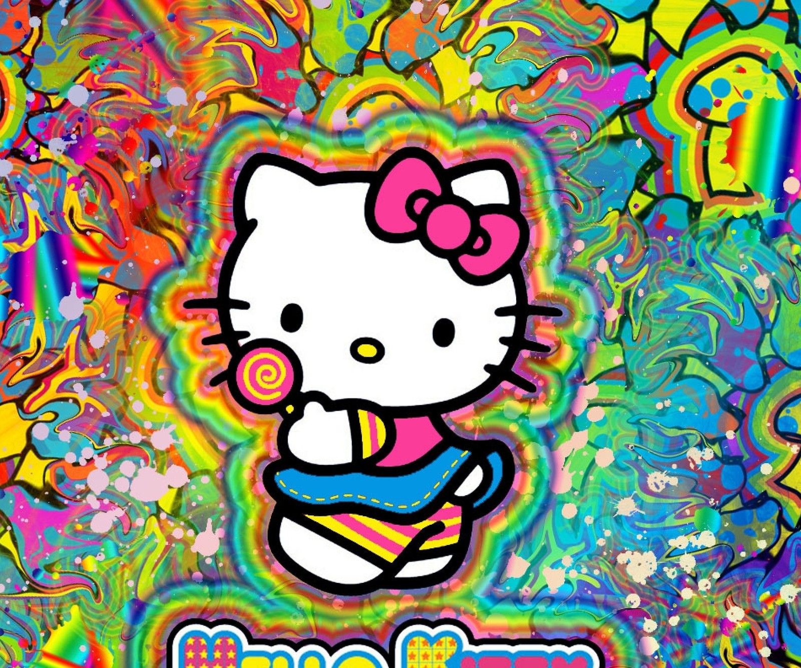 Обои hello kitty hd (абстракция, фон, мультфильмы, хелло китти, hello kitty)