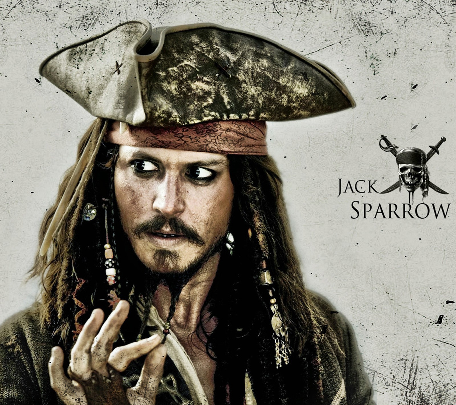 Póster de la película "piratas del caribe" (hamid, jack sparrow)