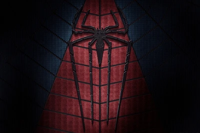 Spider-Man-Logo mit strukturiertem Hintergrund