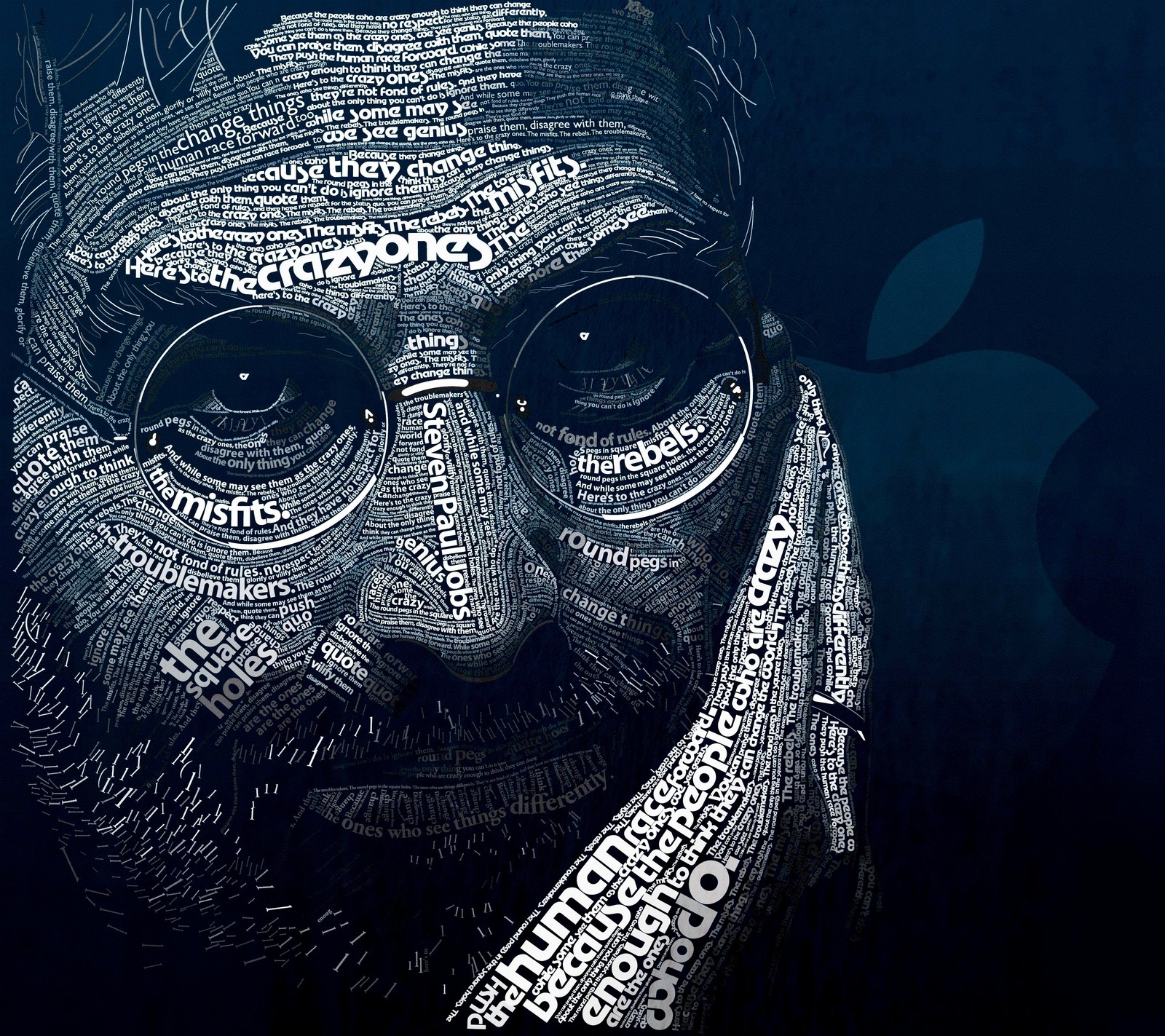 A close up of a man with a beard and glasses (apple, genius, hi tech, ios, iphone)